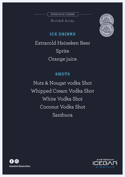 Icebar included drinks